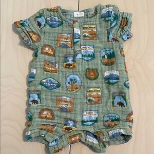 Angel Dear state park muslin Baby Romper
